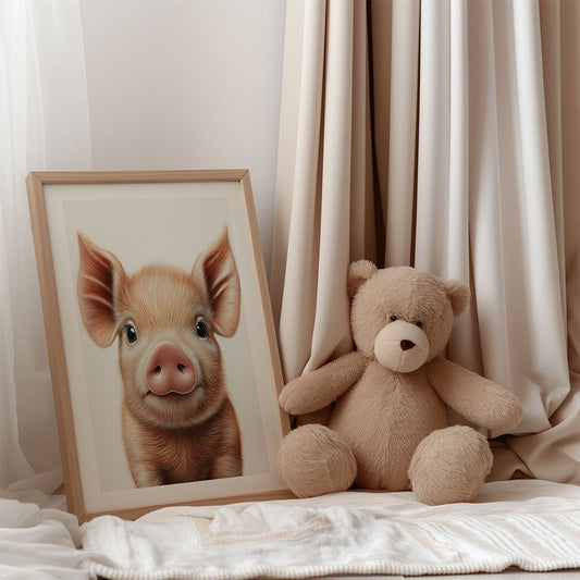 Adorable Baby Pig Wall Art