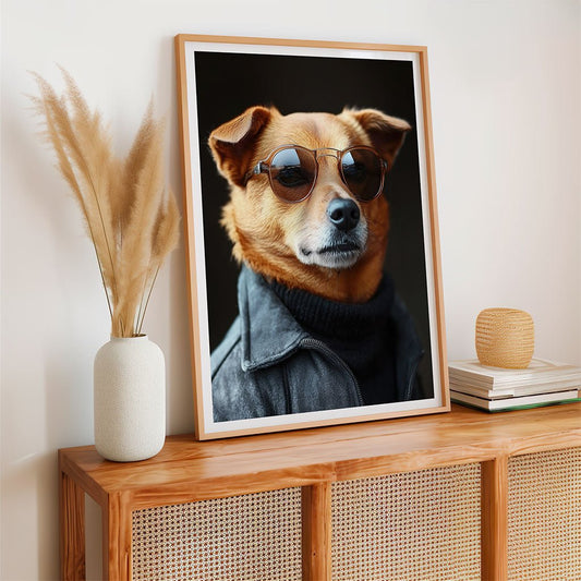 Cool Dog in Sunglasses Wall Art