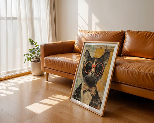 Hipster Cat with Bowtie