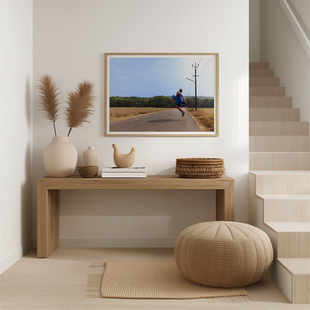 Jumping With Joy - Photography Wall Art by FN Prints, shown framed in a room setting