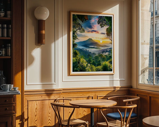 Mist and Mountains: Indonesian Sunset