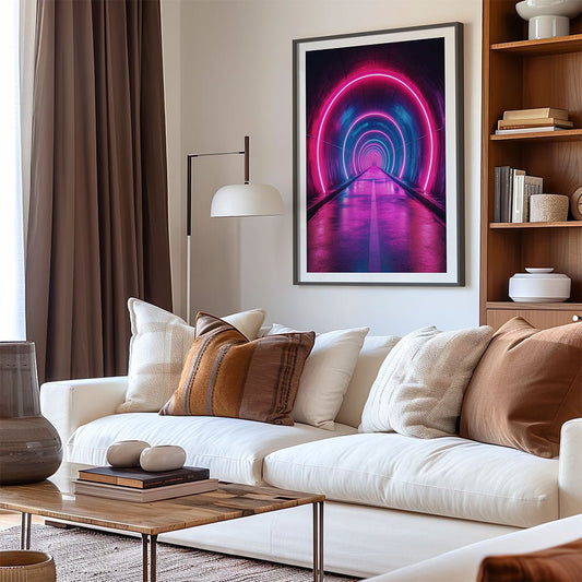 Neon Tunnel Wall Art