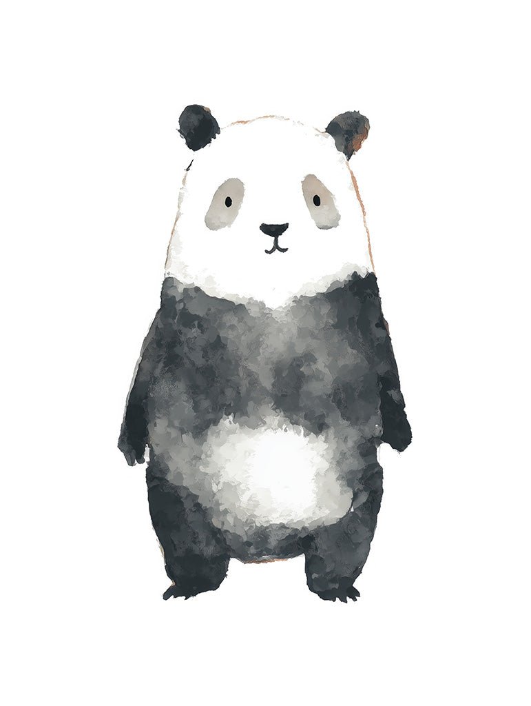 Illustration of a panda bear on a white background
