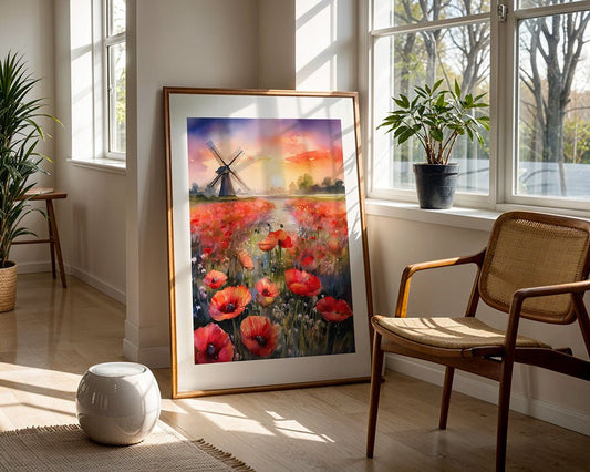 Poppy Fields at Sunset