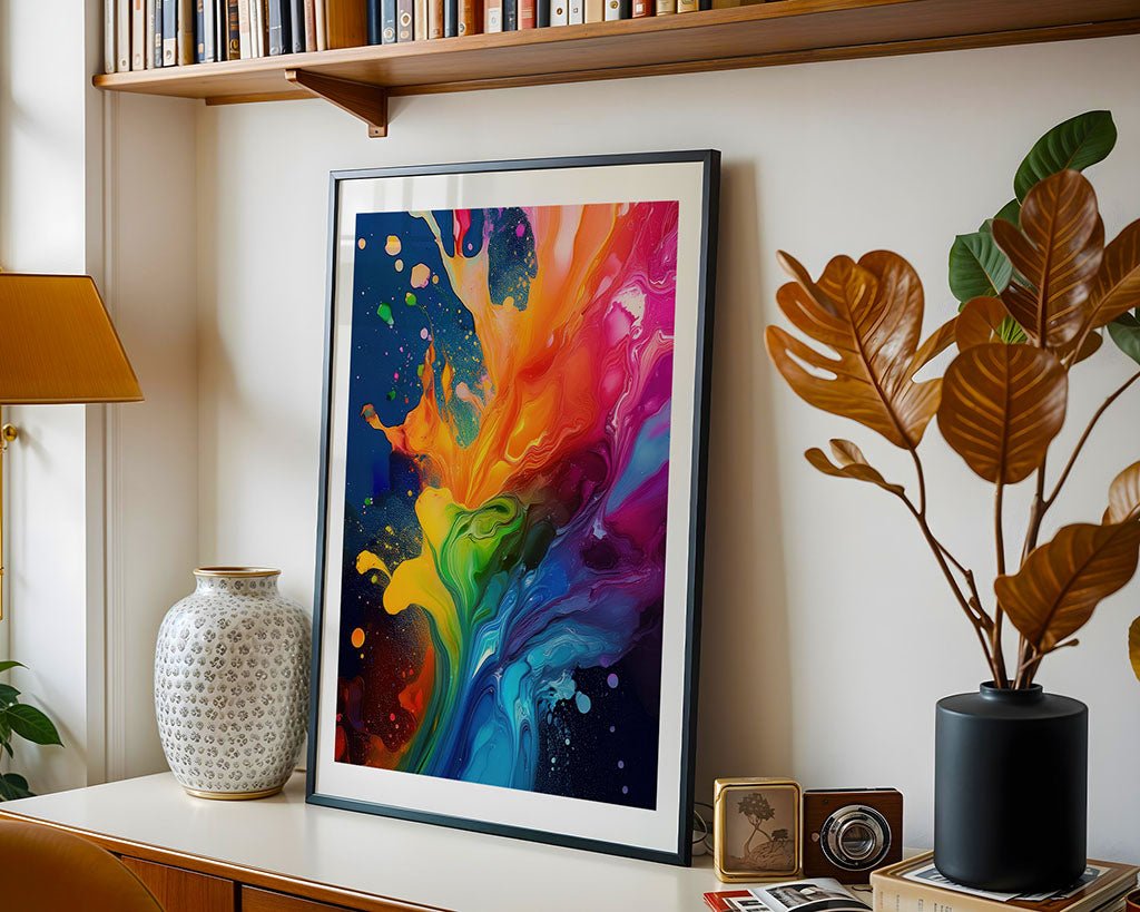 Rainbow Paint Throw