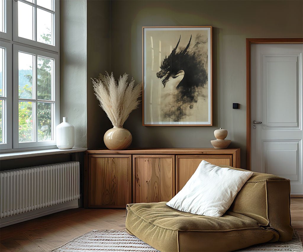 Roaring Shadow Dragon Wall Art