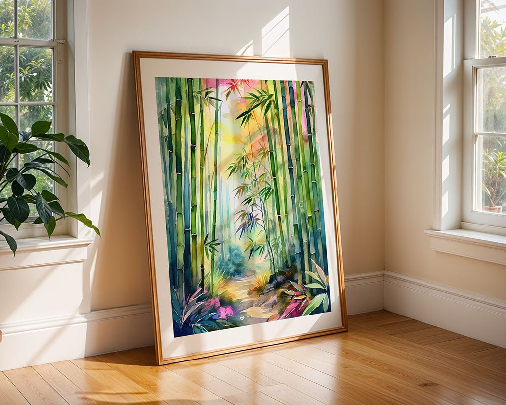 Serene Japanese Bamboo Landscape