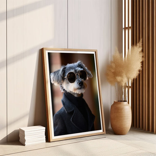 Sleek Dog in Shades Wall Art