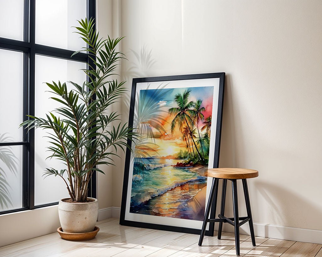 Tropical Shoreline Sunset