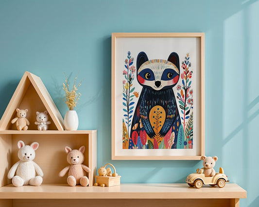 Whimsical Badger Wall Art