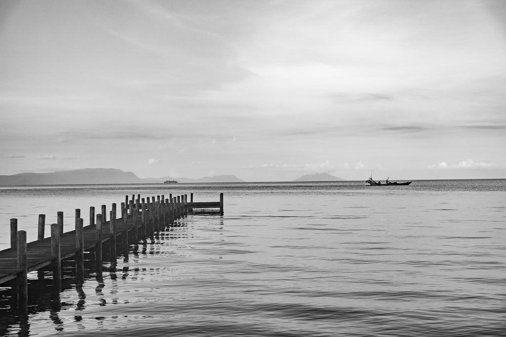 A jetty extending out to sea