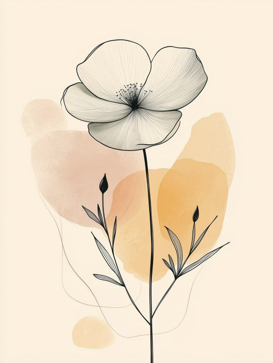 Abstract Botanical Bloom Wall Art