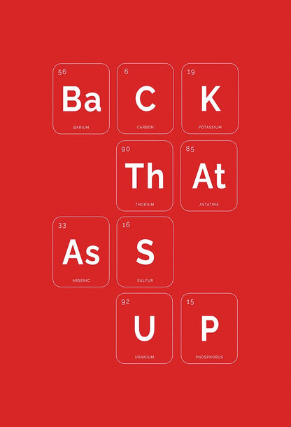 BACK THAT ASS UP – Periodic Table Wall Art