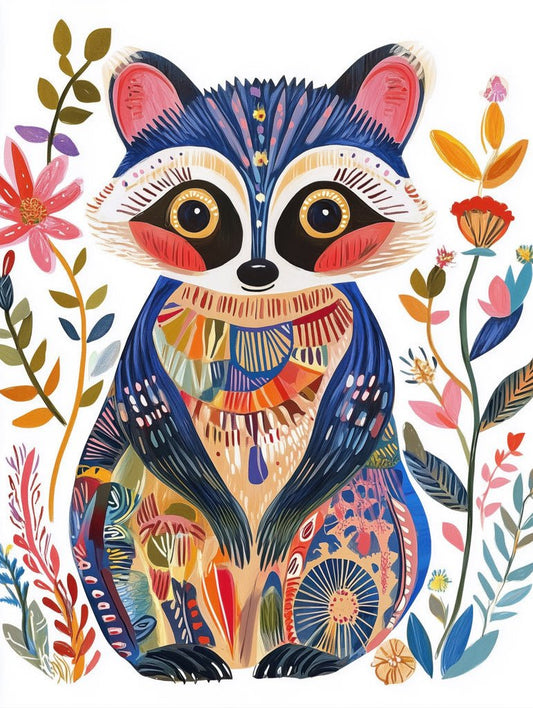 Boho Raccoon Wall Art
