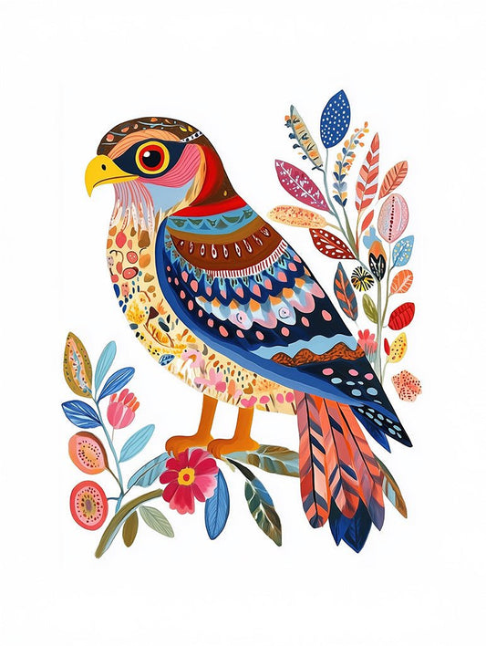 Colourful Hawk Wall Art