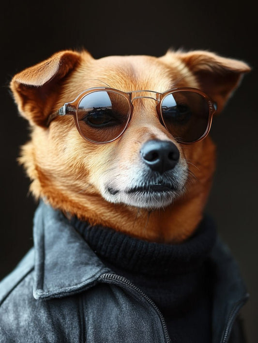 Cool Dog in Sunglasses Wall Art