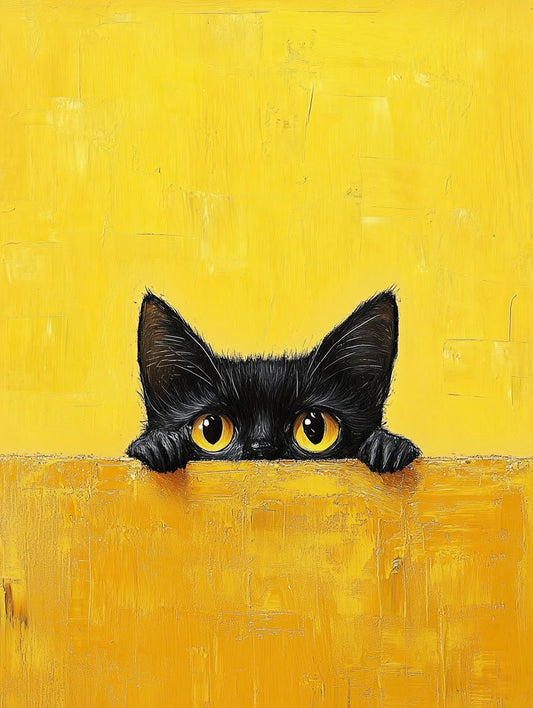 Curious Kitty – Playful Cat Art Print