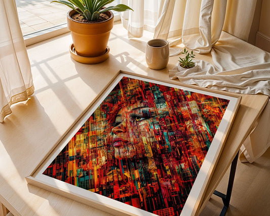 Fractured Reality – Abstract Portrait Art Print