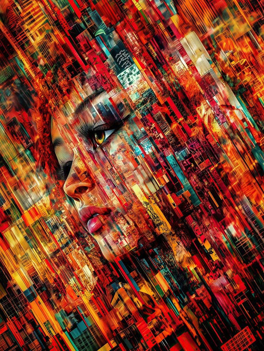 Fractured Reality – Abstract Portrait Art Print