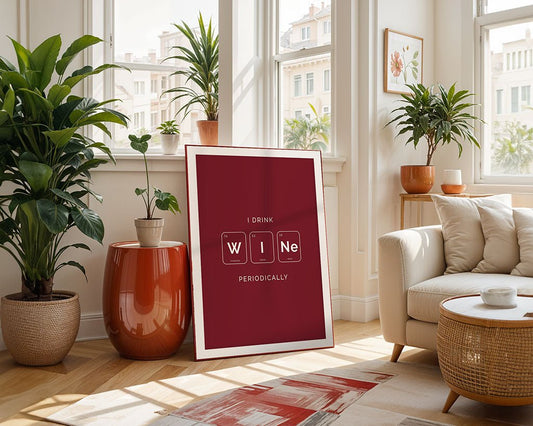 I DRINK WINE PERIODICALLY – Periodic Table Wall Art