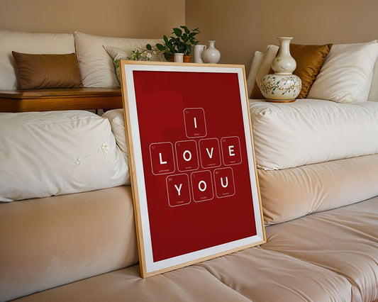 I LOVE YOU – Periodic Table Wall Art