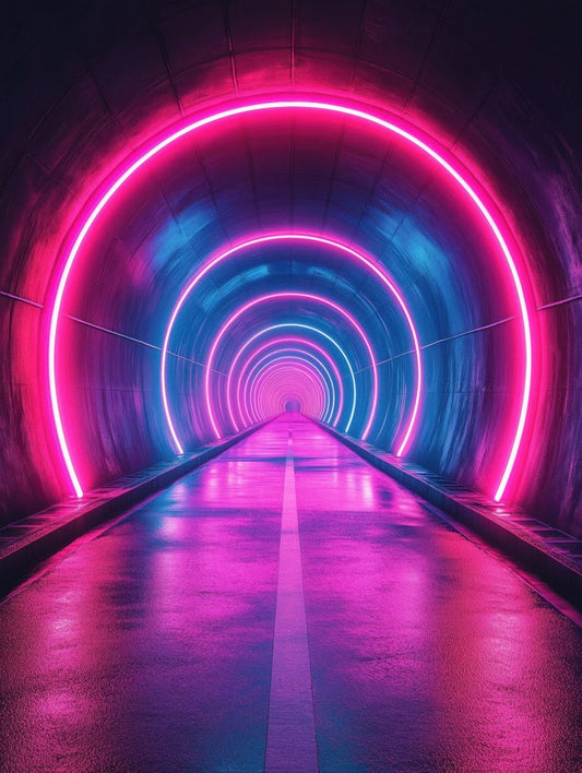 Neon Tunnel Wall Art