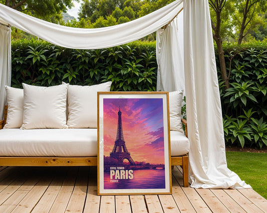 Paris Eiffel Tower Sunset