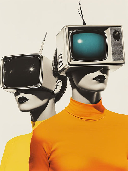 Retro Visionaries – TV Head Art Print