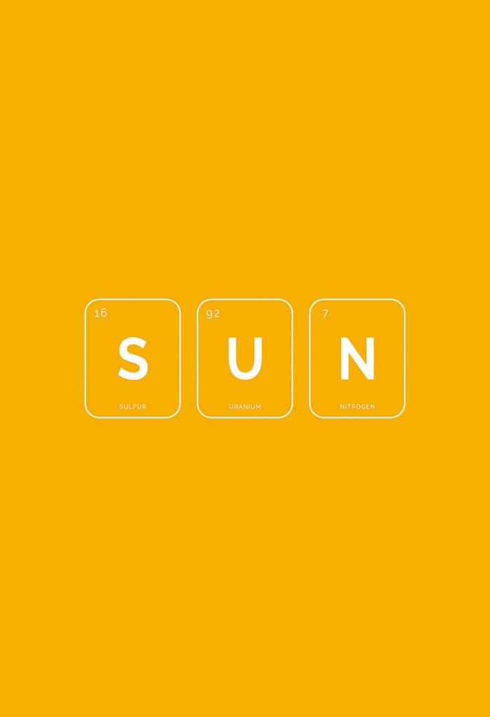 Sun Periodic Table Wall Art Print