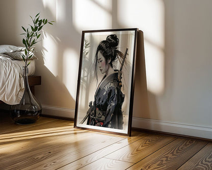 The Warrior's Grace – Female Samurai Art Print